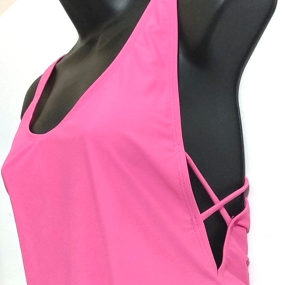 ISLAND LOVE RUCHED CUT-OUT SWIMSUIT NWT JR LARGE - Picture 5 of 9